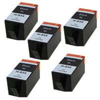 Amsahr H-934XLBK(C2P23AN)-5CT HP 934XL, Officejet Pro 6220, Remanufacture Replacement Ink Cartridges, Black