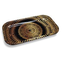 Smizzle Medium Rolling Tray - All Seeing Eye (Gold-Black/Gold) 10.75 x 6.25