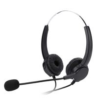 Serounder Telephone Headphone with Microphone Volume Adjustment & Mute Call Center Headset Noise Canceling for Laptops or Desktops with Single 2.5mm Jack