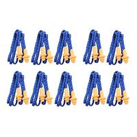 OUNONA 50 Pairs Corded Soft Silicone EarPlugs Reusable Hearing Protection for Sleeping Hearing Protection Swimming (Blue)