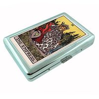 Tarot Card The Empress S4 Silver Cigarette Case Metal Wallet Id Holder 4" X 2.75" RFID Protection