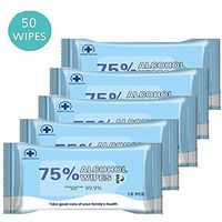 50 Pcs Hand Wet Wipes, 75% Wet Wipes Cleaning Wet Wipes Daily Use for Hand Home House