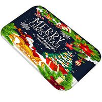 Super1798 Christmas Print Holiday Anti-slip Bathroom Floor Carpet Door Mat Cushion Home Decor -13#