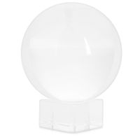 Navaris Crystal Clear Glass Ball - 60mm Transparent K9 Globe for Meditation Divination Healing - Photo Sphere Prop for Art Decor, Photography w/Stand