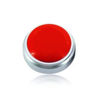 Sound Button- 30 Seconds Custom Recordable Talking Button-Record & Playback Your Own Message-Quality Voice Sound Recorder-Answer Buzzer (RED+Sliver)