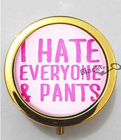 BlackKey I Hate Everyone and Pants 3-Compartment Decorative Pocket Gift Box Case Organizer for Pill, Color 2 -916