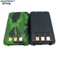 2pcs BAOFENG 7.4V 1800mAh Li-ion Battery for Baofeng Walkie Talkie DM-5R UV-5R UV-5RE BF-F8HP UV-5R V2+ Plus UV-5RTP Series Two Way Radio (Black + Camouflage)