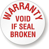 SmartSign "Warranty Void If Seal Broken" Label | 0.75" x 0.75" Tamper Resistant Vinyl, Pack of 200