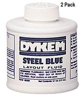 Dykem 80300 Steel Blue Layout Fluid, Brush-in-Cap 4oz (2 Pack)