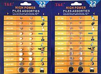 Button Cell Batteries (Pack of 44 Assortment)