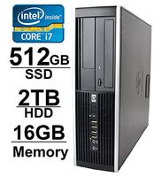 HP 8100 i7 Workstation Desktop Computer (Core i7 2.8GHz up to 3.46GHz, 2TB HDD, 512GB SSD, 16GB RAM, WIFI, 1GB Video Card with HDMI, Windows 7 Pro 64-Bit) (Certified Refurbished)