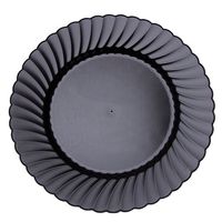 WNA 18 Count Classicware Fluted Plate, 10.25", Black