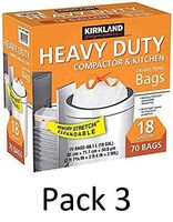 KIRKLAND SIGNATURE Compactor Kitchen Trash Bag with Gripping Drawstring Secure Full Size, 2 Pack