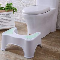 Bathroom Stool Squat Toilet Footstool Anti-Slip Mat Bathroom Assistant Foot Pad To Constipation Pile,Lightgreen