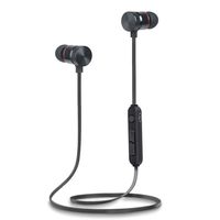 SAN.COMO Bluetooth Headphones,Wireless Earbuds Sweatproof Earphones Magnetic Attraction Stereo Headphones for Running Workout Gym Noise Cancelling (Black)