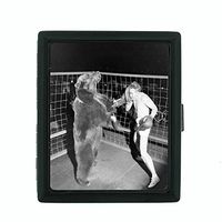 Perfection In Style Metal Cigarette Case Vintage Boxing Design 008