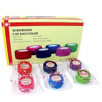 Ever Ready First Aid Self Adherent Cohesive Bandages 1" x 5 Yards, Rainbow Colors