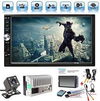 Car Rear View Camera + Ewalite 7" inch Double Din Touchscreen In Dash Stereo Car Receiver Audio Video Player Bluetooth FM Radio Mp3 MP5 / TF / USB / AUX / Steering wheel controls + Remote Control