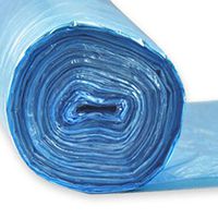 50Pcs/Roll Disposable Strong Trash Bags Garbage Waste Trash Rubbish Bags for Home Office Kitchen (Blue)