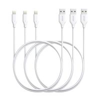 [3 Pack] Anker Powerline Lightning Cable (3ft) Apple MFi Certified - Lightning Cables for iPhone Xs/XS Max/XR/X / 8/8 Plus / 7/7 Plus, iPad Mini / 4/3 / 2, iPad Pro Air 2 (Renewed)