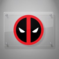 Yoonek Graphics Dead Pool Color (Black, White, Red Vinyl) Decal Sticker for Car Window, Laptop, Motorcycle, Walls, Mirror and More. # 463 (6" x 6")