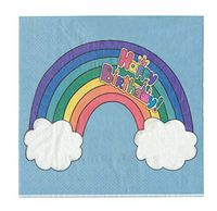 60 Counts Creativite Funny Disposable Napkins for a Wedding or Tea Party Creative Napkins(Rainbow)