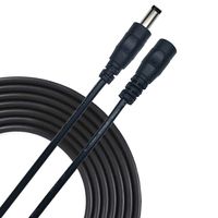 Liwinting 2m/6.56Feet DC Power Extension Cable 2.5 mm x 5.5 mm Male to Female Connector, DC Power Cord Extension Cable for Power Adapter, 12V CCTV Wireless IP Camera, Monitors - Black