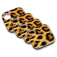 MightySkins Protective Vinyl Skin Decal (4 Pack) Compatible with Tile Key Finder Phone Finder wrap Cover Sticker Skins Cheetah