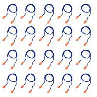 Bleiou 20 Pairs Soft Silicone Corded Ear Plugs Reusable Earplugs Sleeping Hearing Protection Ear Plugs