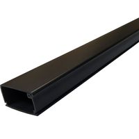 Large Latching Surface Cable Raceways - (5 x 59" Sticks = 24.5FT) - Color: Black
