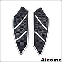 Frames & Fittings Black Motorcycle Billet Hard Aluminum Rider Floorboards Set for Harley Touring Softail 1984-2015 Front Driver Footboard - (Color: 3053 Black)