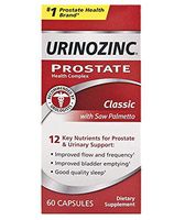 Urinozinc Prostate Health Formula 60 Capsules Vitamin B-12 Saw Palmetto Extract Folic Acid