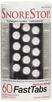 SnoreStop FastTabs 60 Count Anti-Snoring Tablets Pack of 2