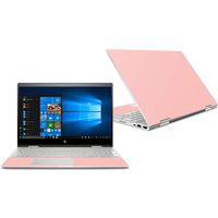 MightySkins Skin Compatible With HP Envy x360 Convertible 15" (2018) - Solid Blush | Protective, Durable, and Unique Vinyl Decal wrap cover | Easy To Apply, Remove, and Change Styles | Made in the USA