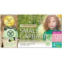 Green'N'Pack DSO4-120 Small Garbage Bags, Drawstring, 4 Gallon