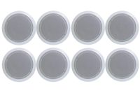 8) NEW PYLE PDIC81RD 8" 2000W Round Wall And Ceiling Home Audio Speakers