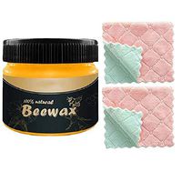 Wood Seasoning Beewax Complete Solution Furniture Beeswax Care Natural 85g with 2 Rags