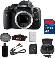 Canon T6i Digital SLR Body (No Lens) Deluxe Bundle + High Speed 32GB Memory Card + High Speed Reader + Wi-Fi Enabled - International Version