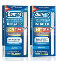 Nicotine-Free Smoke-Free Oxygen Inhaler with Soft Tip Chewable Filter for Maximum Relief, Clinically Studied to Help Cope with Oral Fixation and Quit Smoking Support (Twin Pack, Menthol)