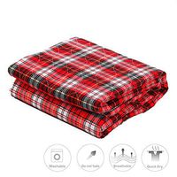 GettyGears Gingham Quilted Waterproof Reusable Incontinence Bed Pads Washable Underpads Absorbency Mattress Protector for Adults, Elderly and Pets 35"x46" Inch Red