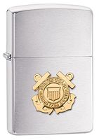 Zippo Coast Guard Brushed Chrome Lighter