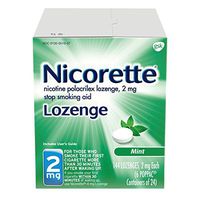 Nicorette Nicotine Lozenge to Stop Smoking, 2mg, Mint, 144 Count