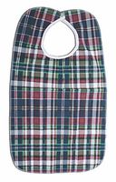 Essential Medical Supply Deluxe Plaid Bib with Vinyl Back, 18 Inch X 30 Inch
