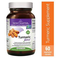 Turmeric Curcumin Supplement, New Chapter Turmeric Supplement, One Daily, Joint Pain Relief + Supercritical Organic Turmeric, Black Pepper Not Needed, Non-GMO, Gluten Free – 60 Count (2 Month Supply)