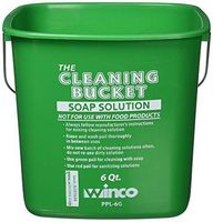 Winco PPL-6G Cleaning Bucket, 6-Quart, Green Soap Solution by Winco