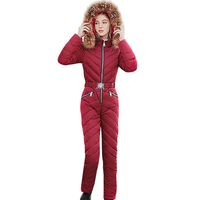 Dainzuy Women's One Pieces Ski Suits Jumpsuits Coveralls Winter Warm Hoodie Outdoor Sports Snowsuits for Snow Sports