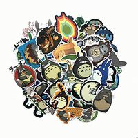 Cute Cartoon Stickers Pack Japan Miyazaki Hayao Anime Waterproof Vinyl Laptop Stickers for Luggage Guitar Bike Car Skateboard Graffiti Decals... (64Pcs)