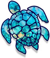 Vinyl Junkie Graphics 3 inch Sea Turtle Sticker for Laptops CupsTumblers Cars and Trucks Any Smooth Surface (Cyan Dream)