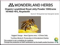 Organic Pure Royal Jelly Powder Lyophilized Antiaging 100 Grams - 10-HAD ＞6.0%