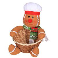 Lemoning Candy Basket Merry Christmas Candy Storage Basket Decoration Santa Claus Storage Basket